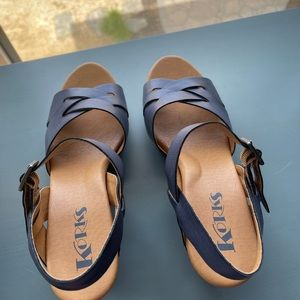 Beautiful Korks Sandals in hard to find BLUE!